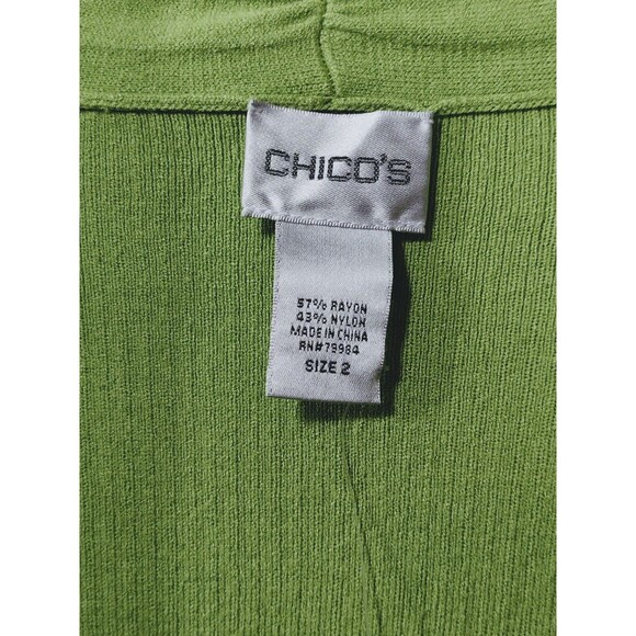 Chico's Women's Green Cardigan Sweater Knit Hephburn Size 2 NWT Free Shipping!! - Picture 6 of 9